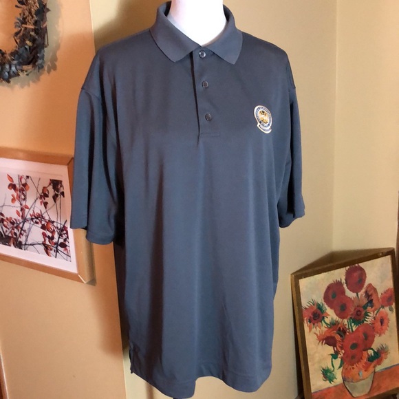 FOOTJOY Size Large Polo Golf PGA Logo Titleist Logo Dark Gray Casual $79 NEW - Picture 3 of 16